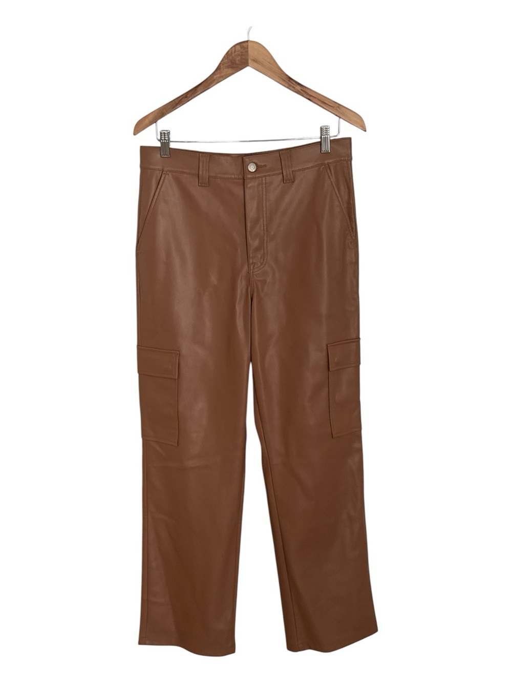 pistola Cassie High Rise Vegan Leather Utility Cargo Pants Like New